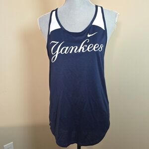 Nike New York Yankees Dri-Fit Racerback Tank Top Women's Small Navy MLB
